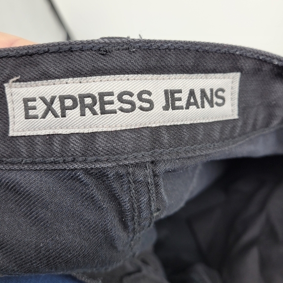 Express Kingston Jeans Men's Size 32x 32 Classic Fit Straight Leg Black - Picture 7 of 10